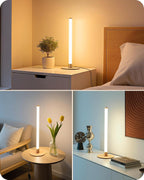 Lámpara EDISHINE Lámpara de mesa moderna, lámpara de noche delgada LED con