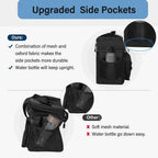 Bolsa de almuerzo con enfriador - Lonchera táctica aislada para hombres - Cubo de almuerzo grande y suave expandible para adultos, trabajo, al aire libre, turnos, viajes, negro, 16L