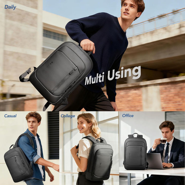hk Mochila ultradelgada para laptop para hombre, mochila de negocio...