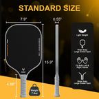 Set de 2/4 Paletas de Pickleball, Aprobado por USAPA, Superficie de Fibra de Carbono - Completo de Pickleball, Núcleo de 14mm PP Honeycomb de Palas Ligeras de Pickleball - Adecuado para Entrenamiento y Juego para Principiantes (Azul)