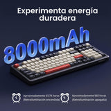 AUSDOM Teclado mecánico Bluetooth inalámbrico H98, BT5.3\/Type-C\/2...