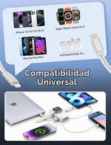 RORRY Cargador portátil, 10000mAh 30W Power Bank con cables retráct...