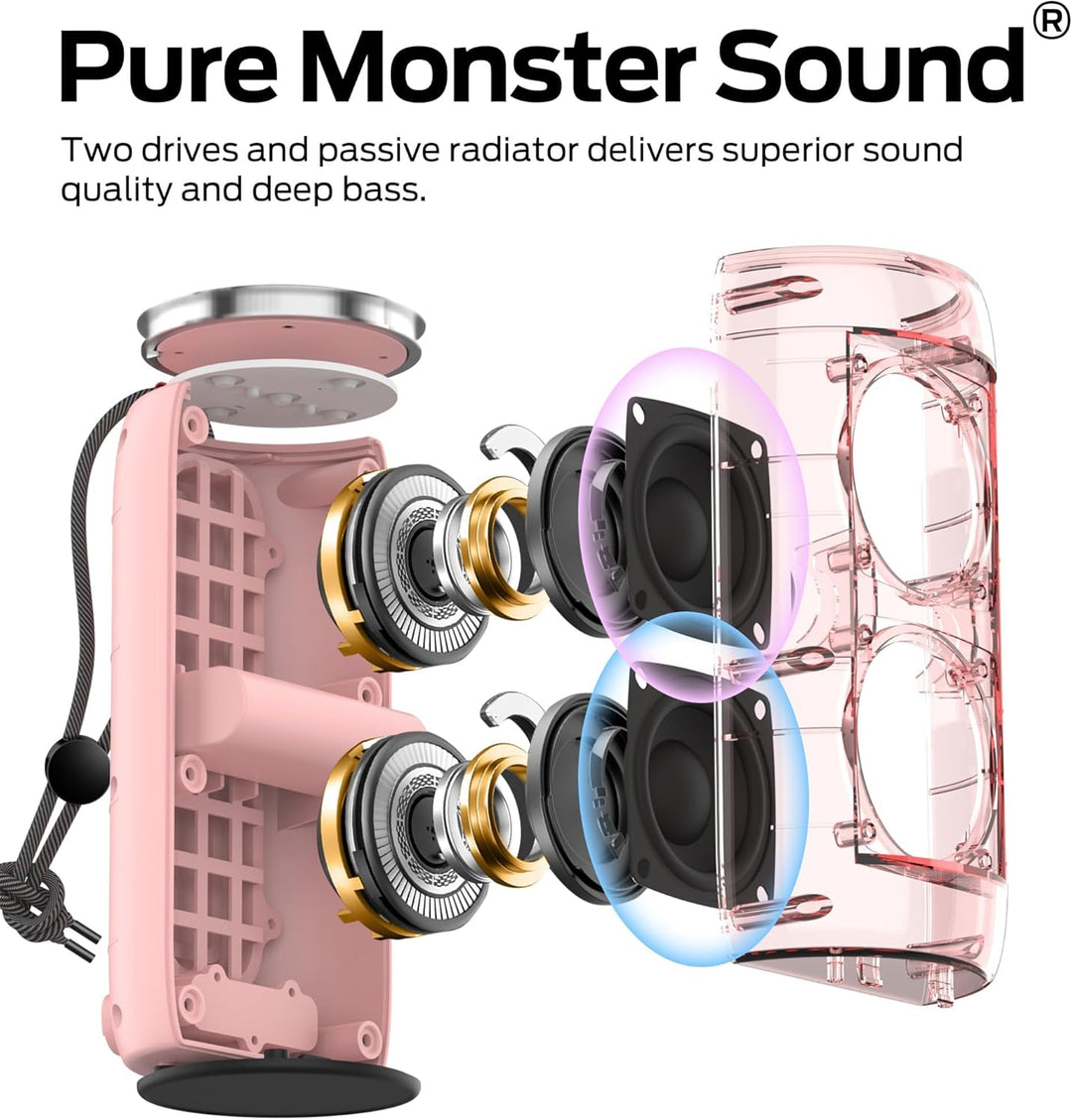 Monster S310 Altavoz Bluetooth actualizado, altavoz portátil de 30...