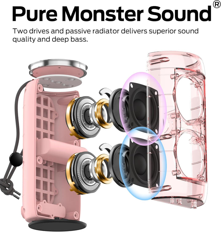 Monster S310 Altavoz Bluetooth actualizado, altavoz portátil de 30...