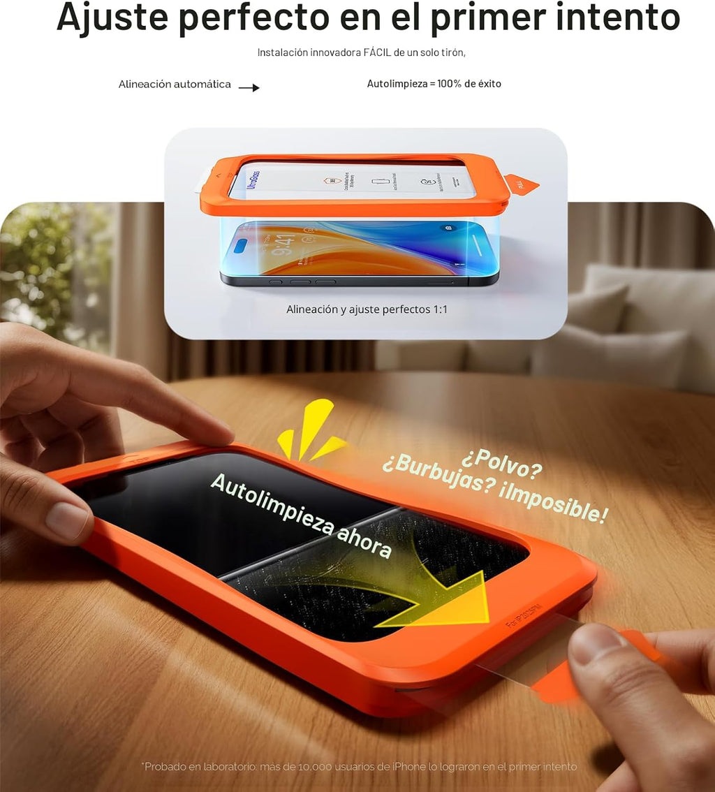 UltraGlass Top 9H+ Armor - Protector de pantalla para iPhone 17 Pro, 2 unidades