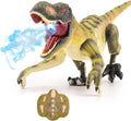VERTOY Juguetes de dinosaurio a control remoto para niños de 3, 4, 7, 8 a 12 años, regalo realista de T-Rex para niños, dinosaurio a control remoto con luz, rugido, aerosol, detección táctil