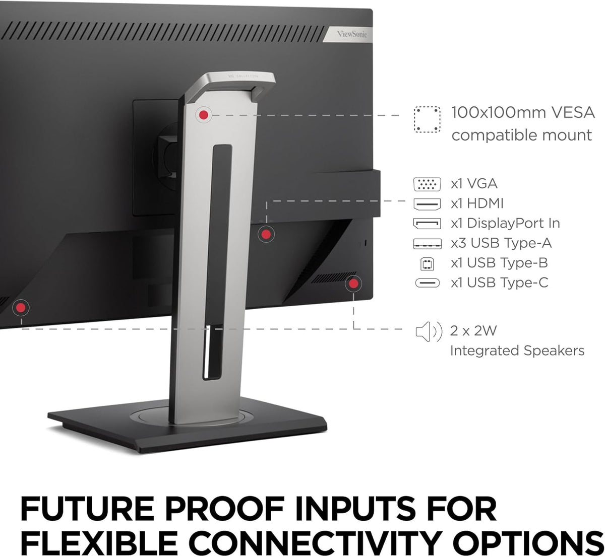 ViewSonic VG2748A-2K Monitor de 27 pulgadas 1440p, IPS con sensor d...