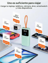 Banco de energía para portátil, 24000 mAh, 65 W, cargador portátil...