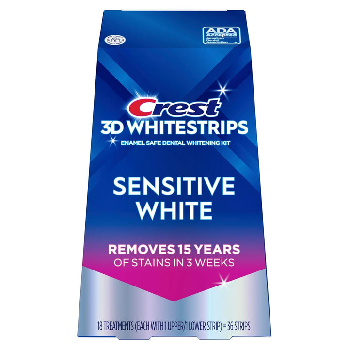 Kit de blanqueamiento dental Crest 3D Whitestrips Sensitive para us...
