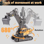 PREPOP Juguete de Excavadora con Control Remoto para niños, Excavadora de control remoto