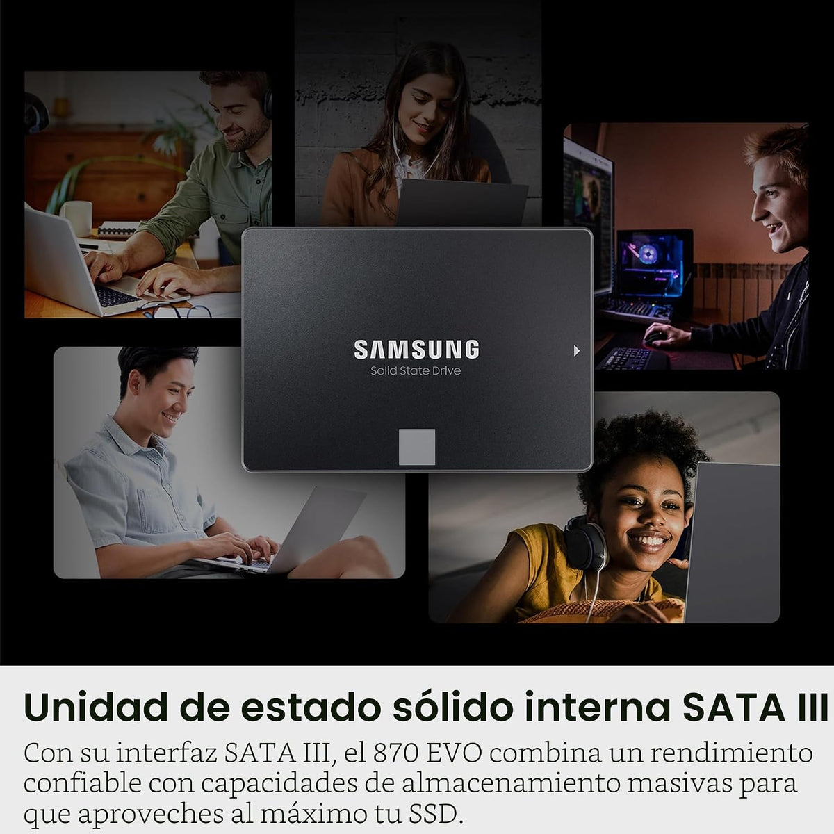 Samsung SSD 870 EVO SATA III 2.5" 8TB, velocidades de lectura\/escr...