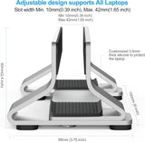 Psitek Soporte vertical de aluminio para laptop, soporte de acoplam...