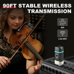 Xvive Sistema inalámbrico de violín U9 con transmisor y receptor de 2.4 GHz