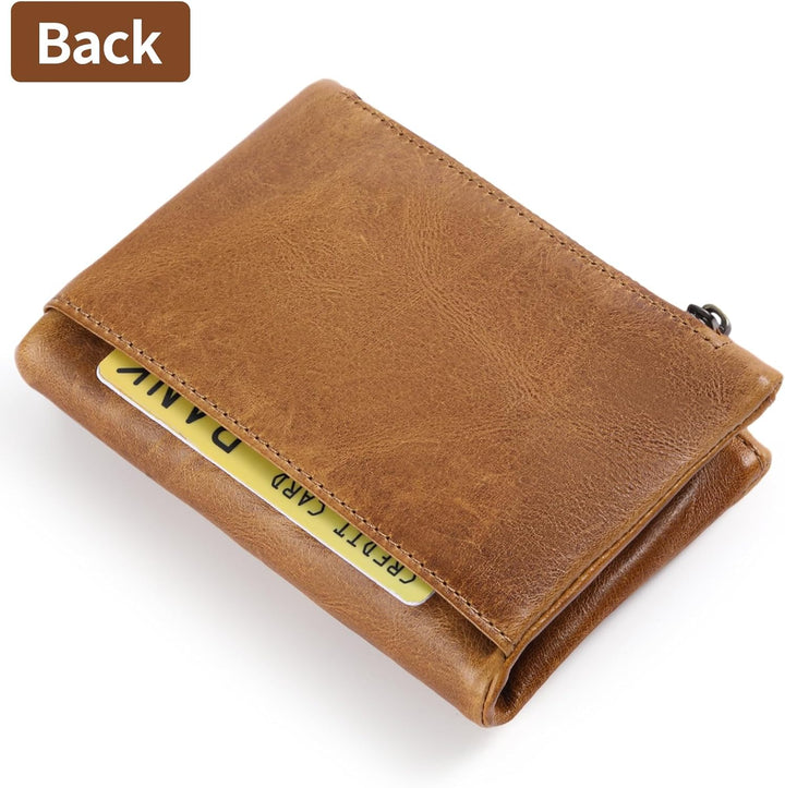 FALAN MULE Billetera para hombres de gran capacidad de cuero genuin...