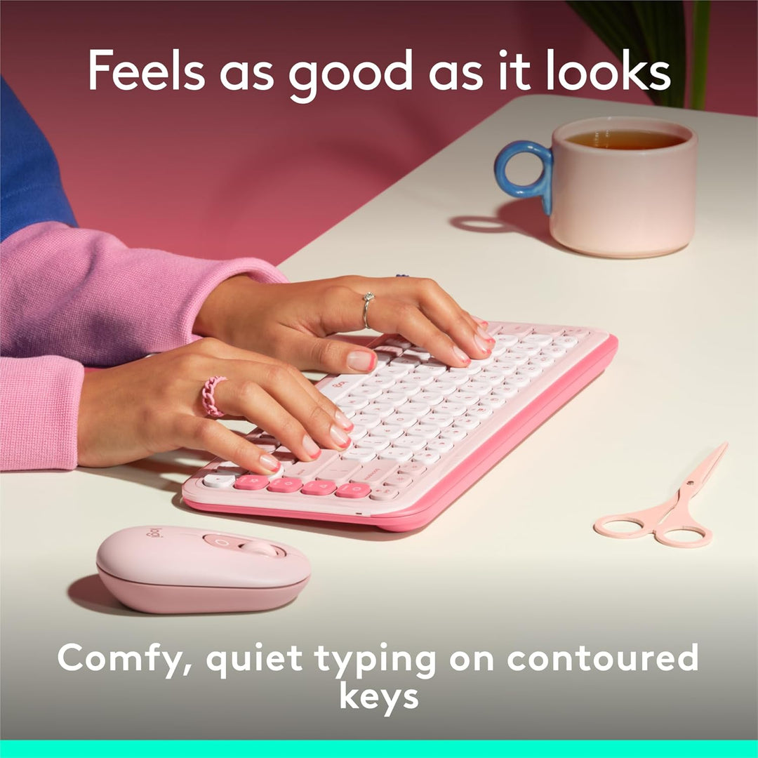 Logitech POP ICON Keys Teclado Bluetooth inalámbrico, escritura cóm...