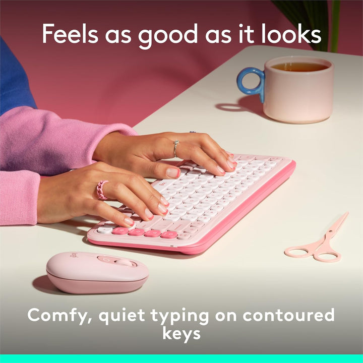 Logitech POP ICON Keys Teclado Bluetooth inalámbrico, escritura cóm...