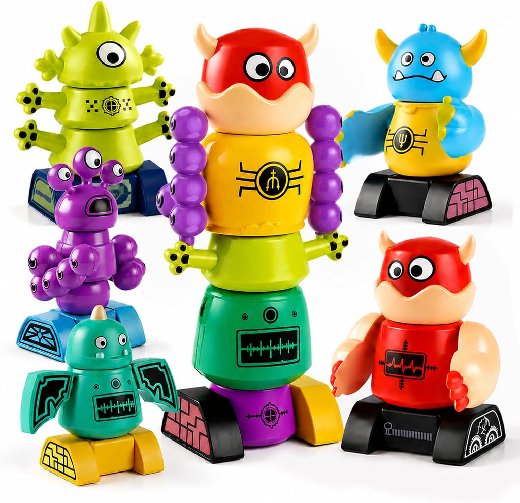 Magnetic Robot Building Toy, STEM Magnet Monster Toys Set para Kids Age 3-5