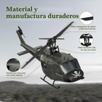 Helicóptero RC UH-1 - Helicóptero de control remoto coleccionable Huey con vuelo estacionario automático para adultos, principiantes, escala 1/27, 2 baterías