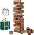 ApudArmis 60 piezas gigante Tumble, juego de madera de pino apilado al aire libre 3.2 pies
