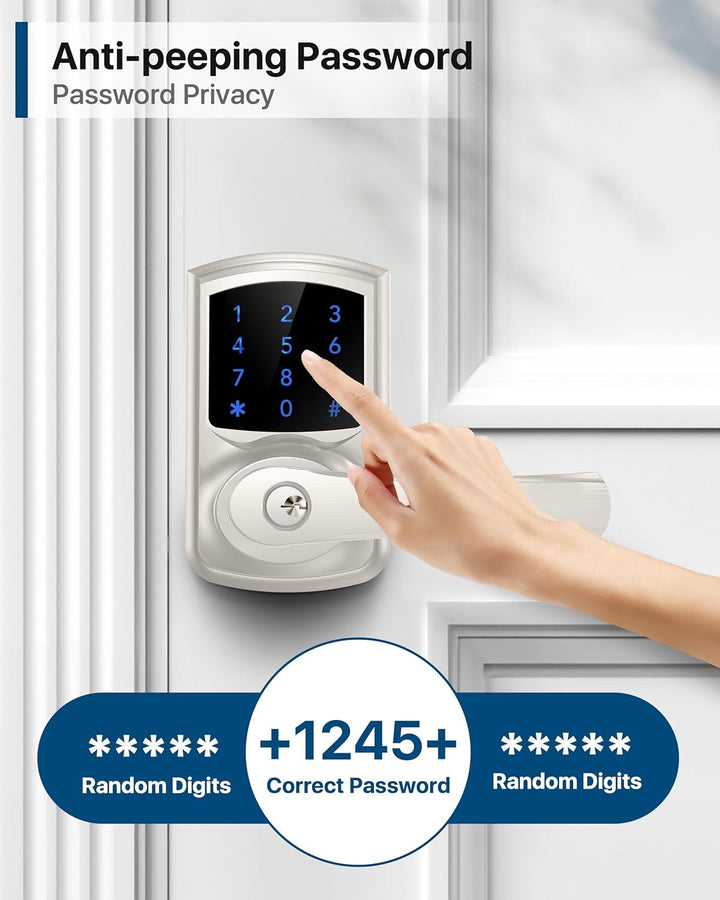 HIDALIFE - Cerradura de puerta sin llave con teclado, cerradura de...