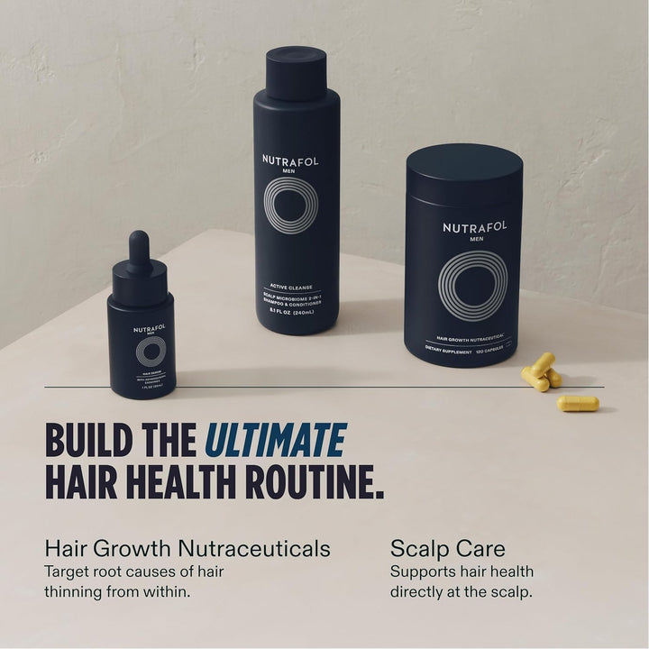 Nutrafol Suero para el cabello para hombre, clínicamente probado pa...