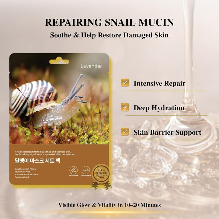 K Beauty Skin Renewal Care - Paquete de 10 mascarillas faciales hid...