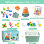 Montessori Toys - Juego de aprendizaje sensorial 6 en 1