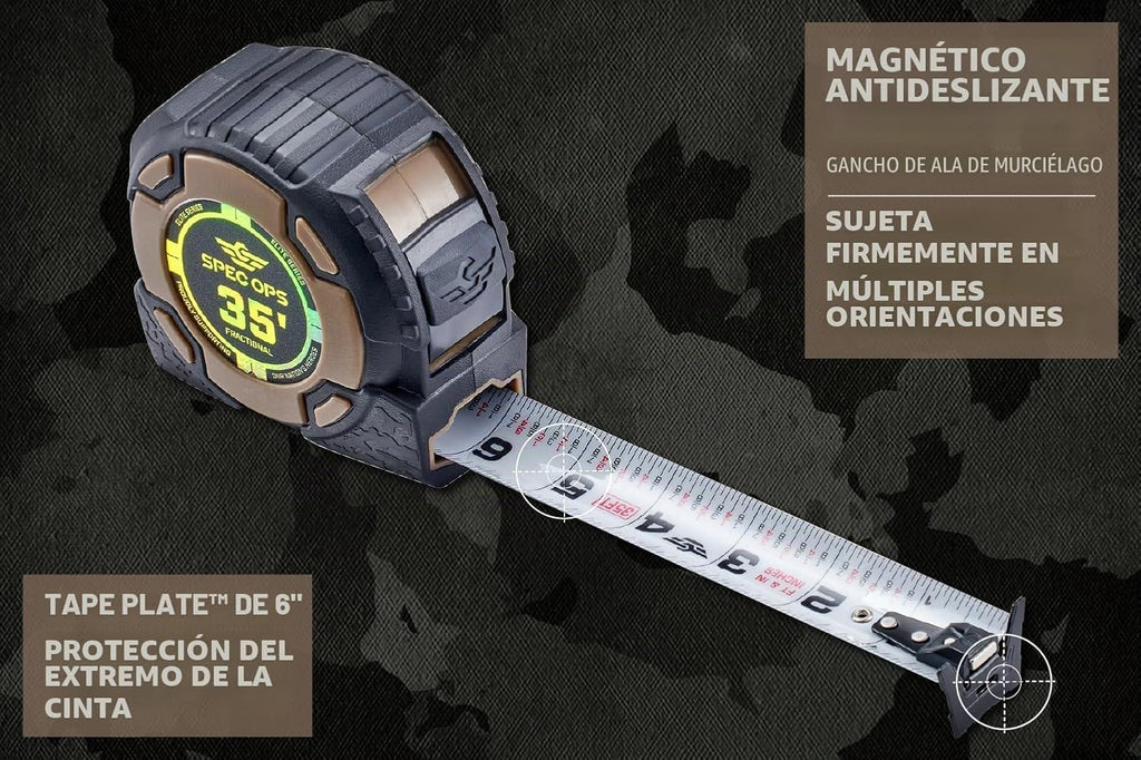 Spec Ops Elite - Cinta métrica resistente, de alta calidad, magnética de 35