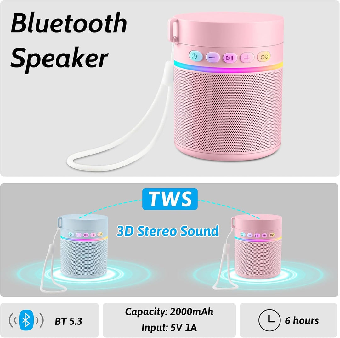 KAKULO Botella de agua con altavoz Bluetooth portátil, botellas de...