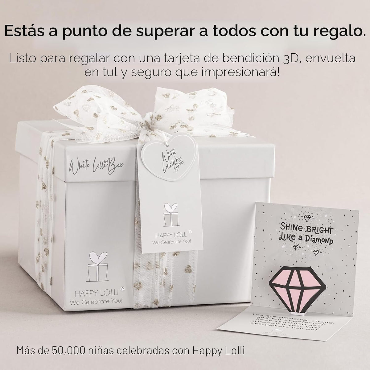 LolliBox Birthday Gift Set para niñasTween y adolescentes de 8–15 años, lista para regalar, 8 regalos envueltos individualmente