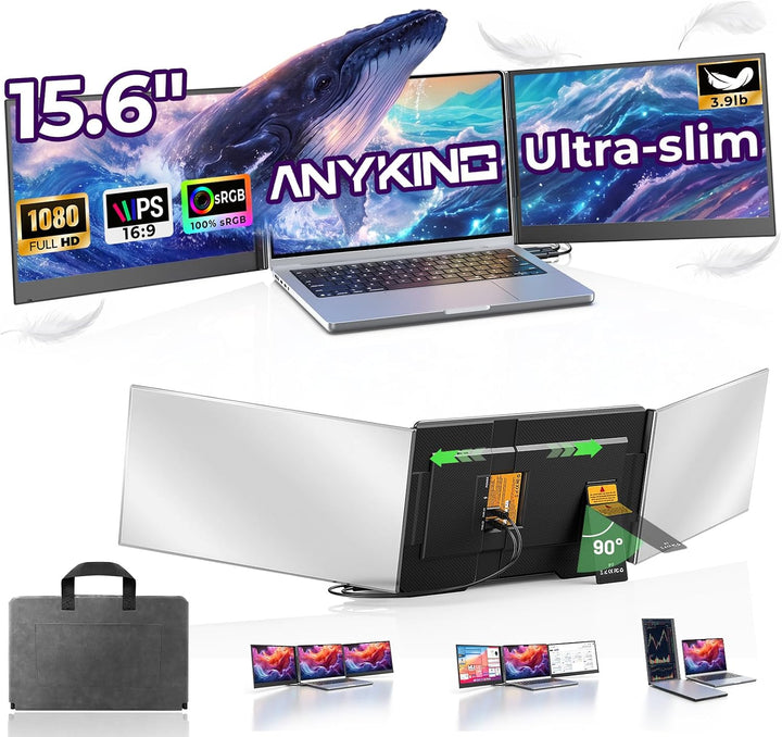 Extensor de pantalla para laptop de 15.6 pulgadas, monitor portátil...