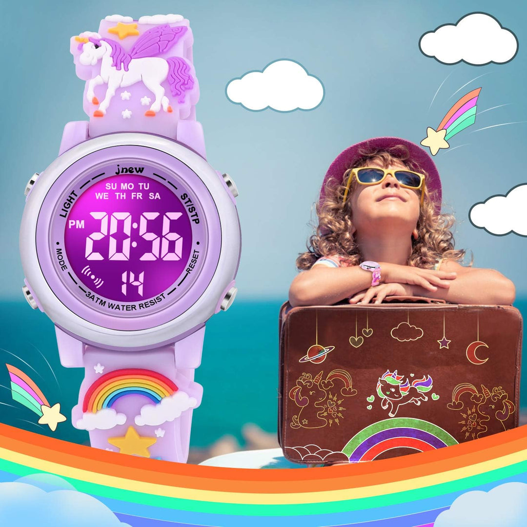 VAPCUFF Relojes impermeables 3D de dibujos animados para niñas con...