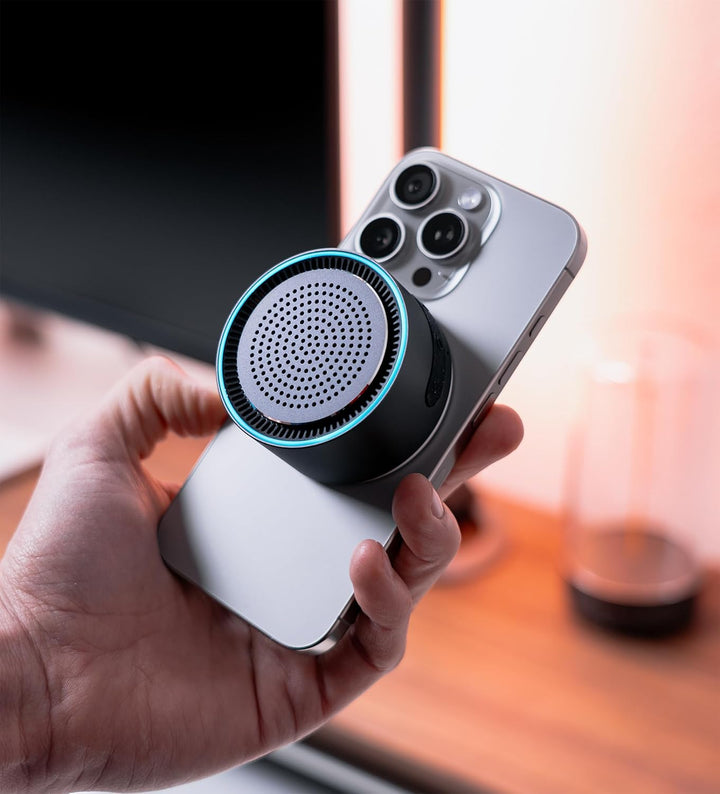 MagBeat - Altavoz Bluetooth con cargador inalámbrico magnético (Med...