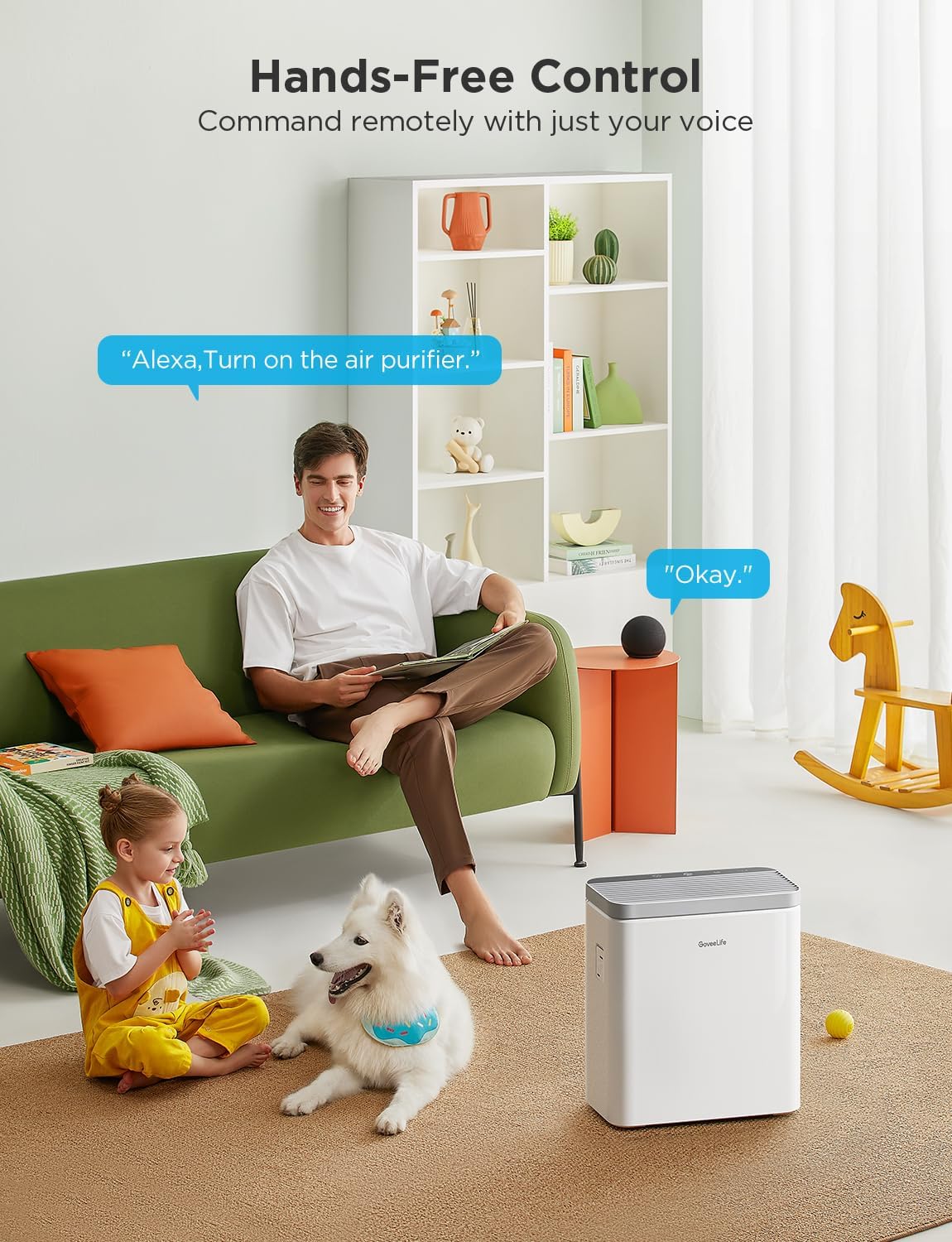 GoveeLife Purificador de aire inteligente para habitaciones grandes del