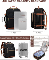LOVEVOOK Mochila de equipaje de mano artículo personal bolsa de via...