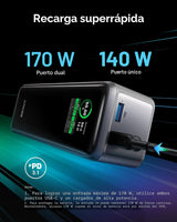 Anker Prime Power Bank, cargador portátil de 27,650 mAh de 3 puerto...