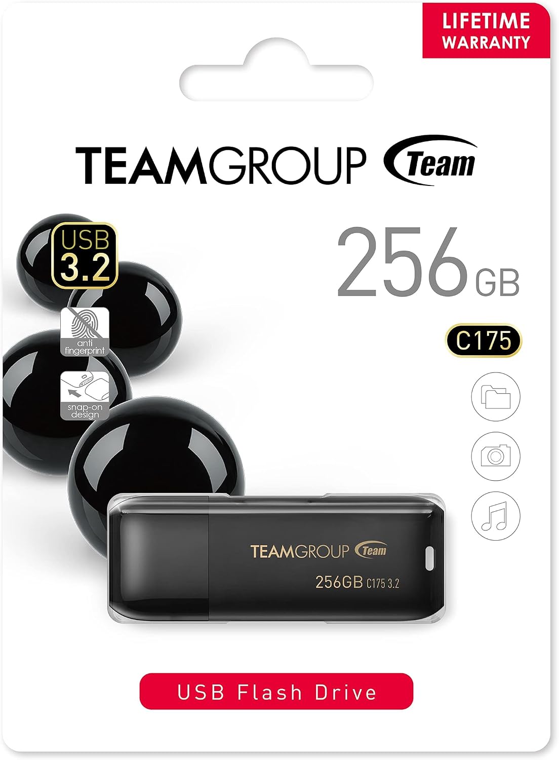 TEAMGROUP C175 256GB USB 3.2 Gen 1 (USB 3.1/3.0) lectura