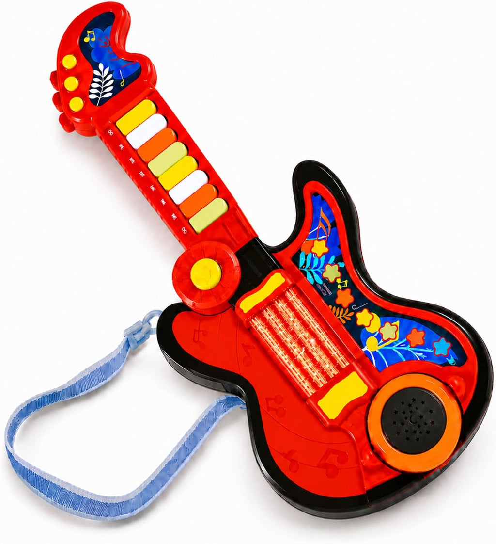 Juguete de guitarra para niños de 2 a 5 años, guitarra y piano para niños