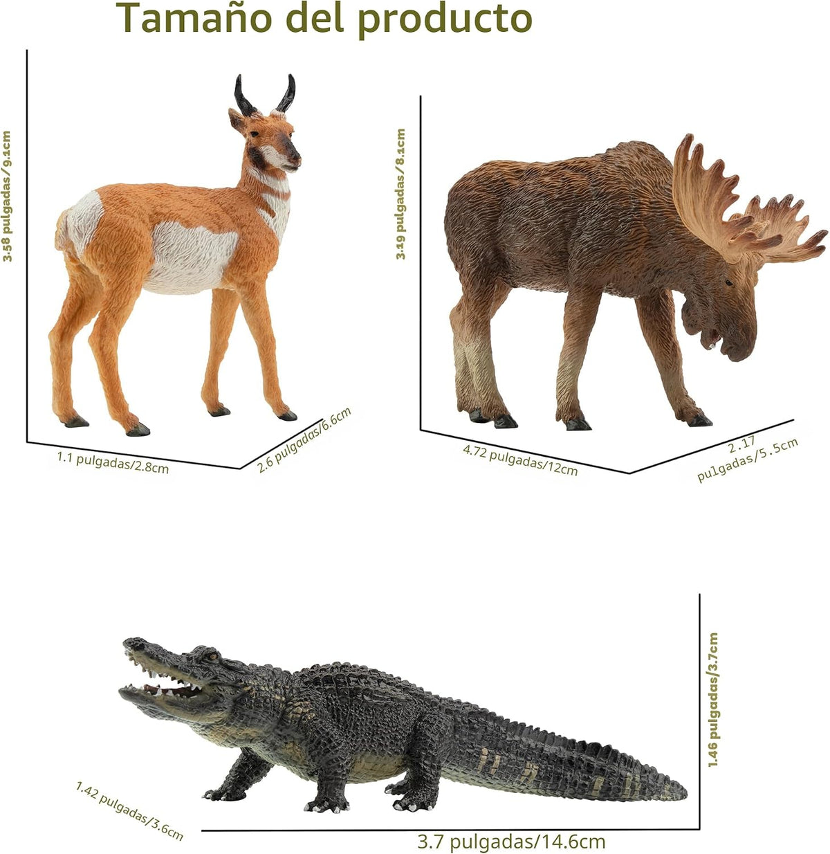 Toymany 12 figuras realistas de animales del bosque de América del Norte