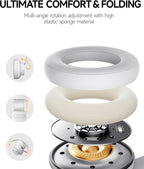 Picun Auriculares Bluetooth B8, auriculares inalámbricos de 120 horas, Blanco