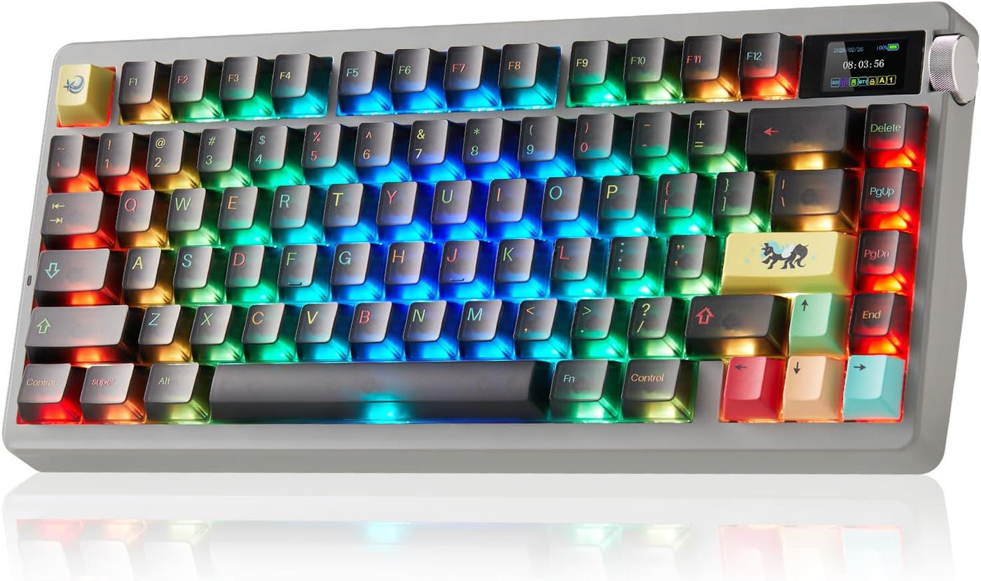 X Aula Nova75 - Teclado mecánico inalámbrico 75% para computadora,...