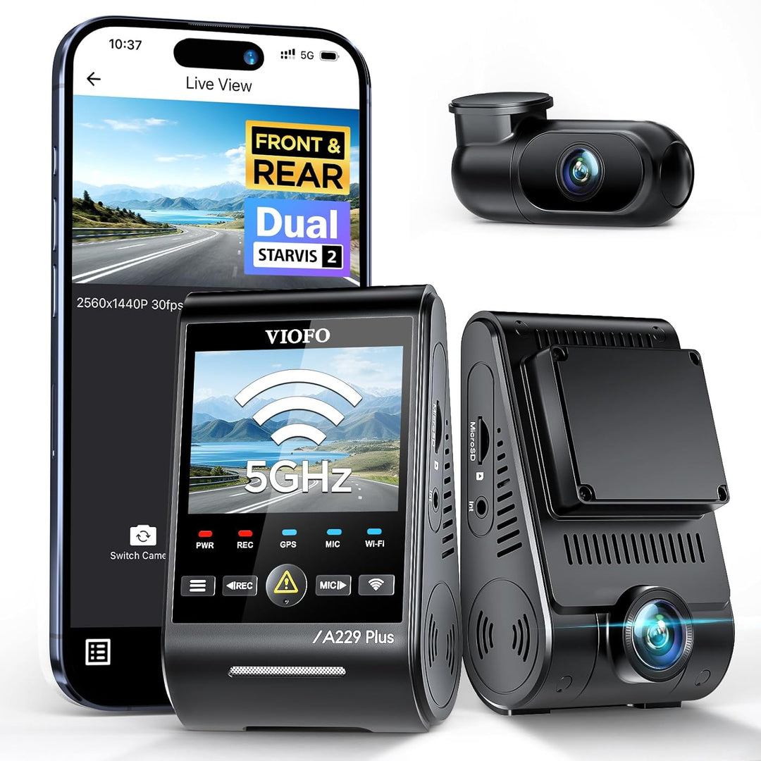 VIOFO A229 Plus Dash Cam frontal y trasera doble STARVIS 2