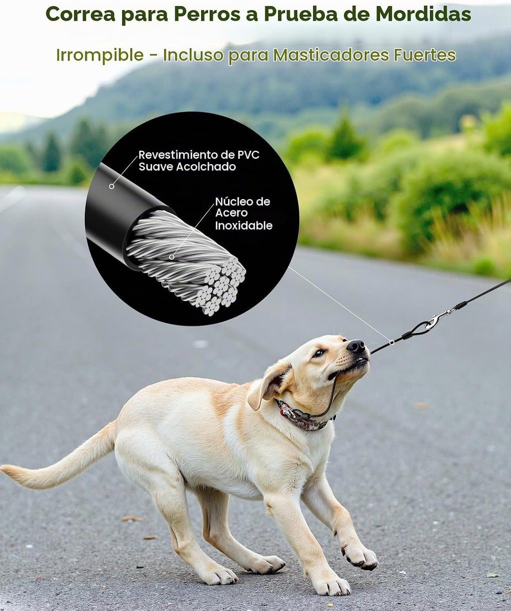 Pecute Correa retráctil resistente para perros de 26 pies para perros