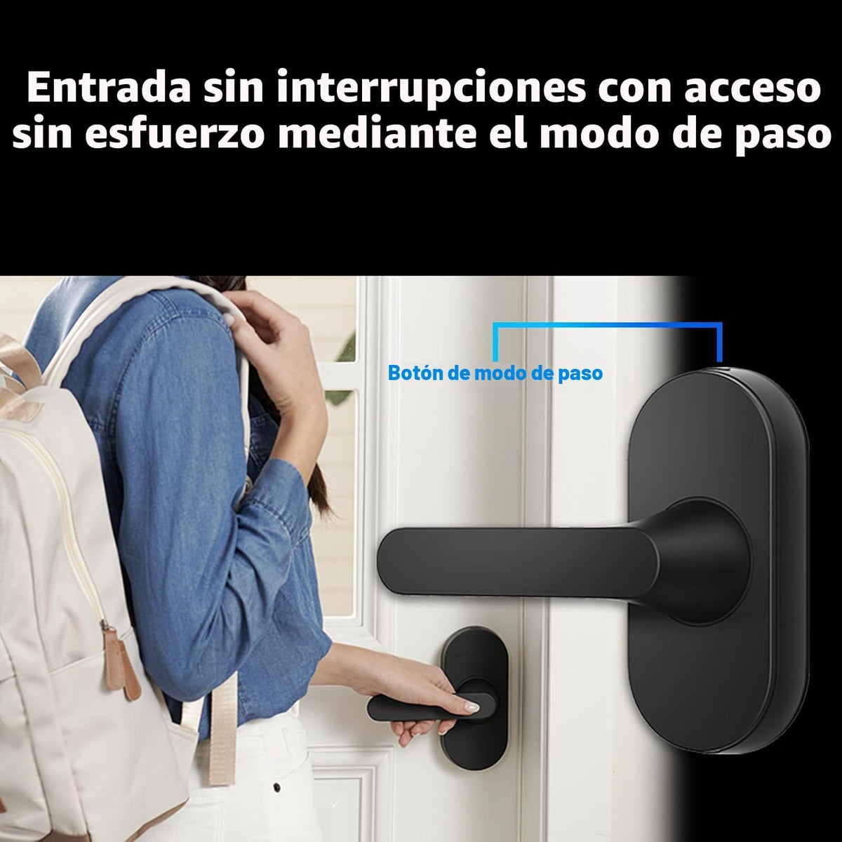 Aqara Cerradura inteligente con mango U300, llave Apple Home, cerradura de