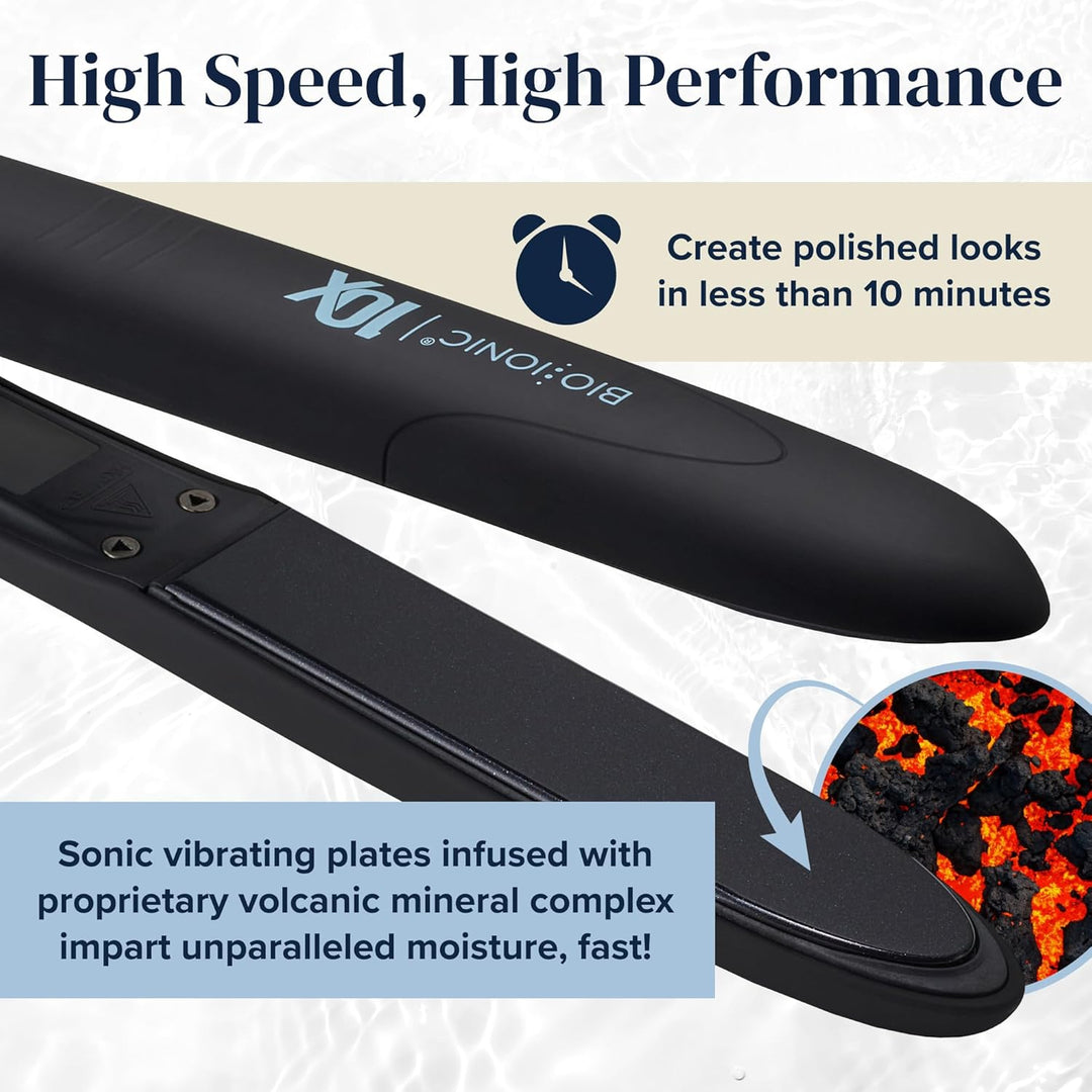 Bio Ionic Plancha de peinado 10X, plancha de pelo de 1 pulgada con...