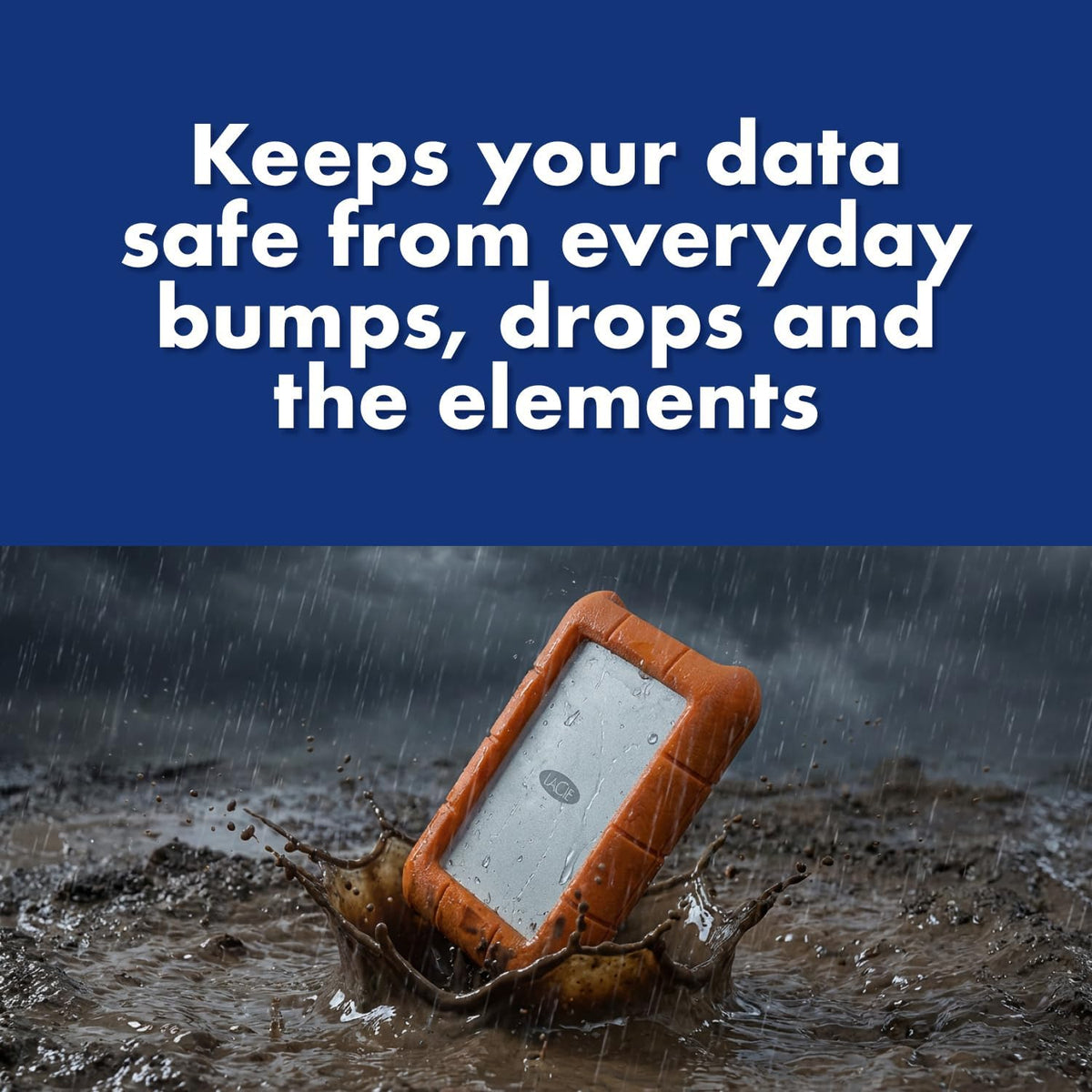 Mini disco disco duro portátil LaCie Rugged USB 3.0 , Naranja