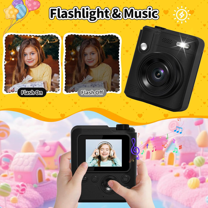 Gofunly Impresión instantánea de cámara para niños, juguete de cáma...