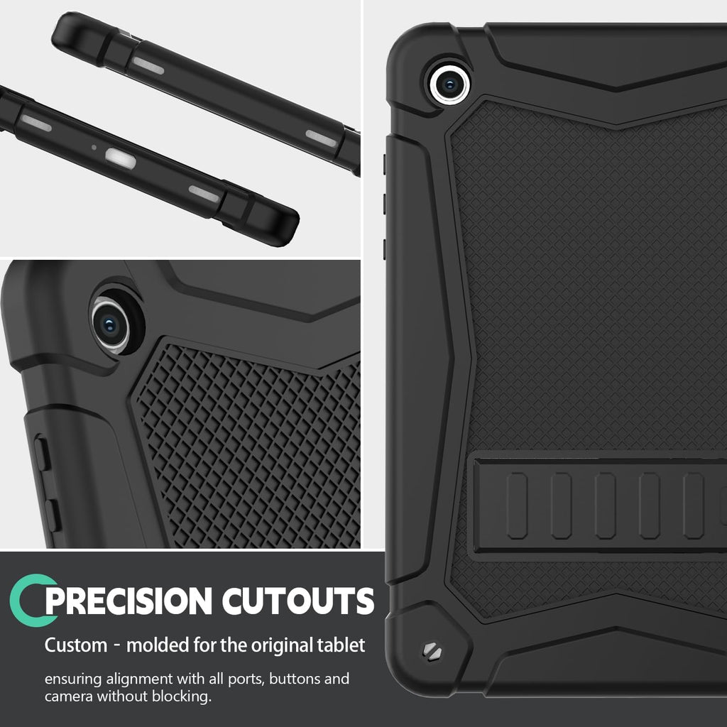 Funda a prueba de golpes para Samsung Galaxy Tab A11 Plus de 11 pulgadas 2026 con soporte integrado, 3 capas de protección resistente para Tab A9+ 10.9 2023, color negro