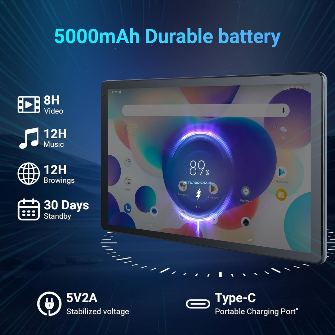 MUISOO Tablet Tablet Android de 10.1", procesador Octa-Core, 10...