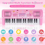37 Keys Kids teclado Piano con Music Stand, Microphone, Musical Toys